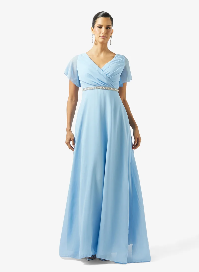 Flutter Sleeves Bridsemaid Dress